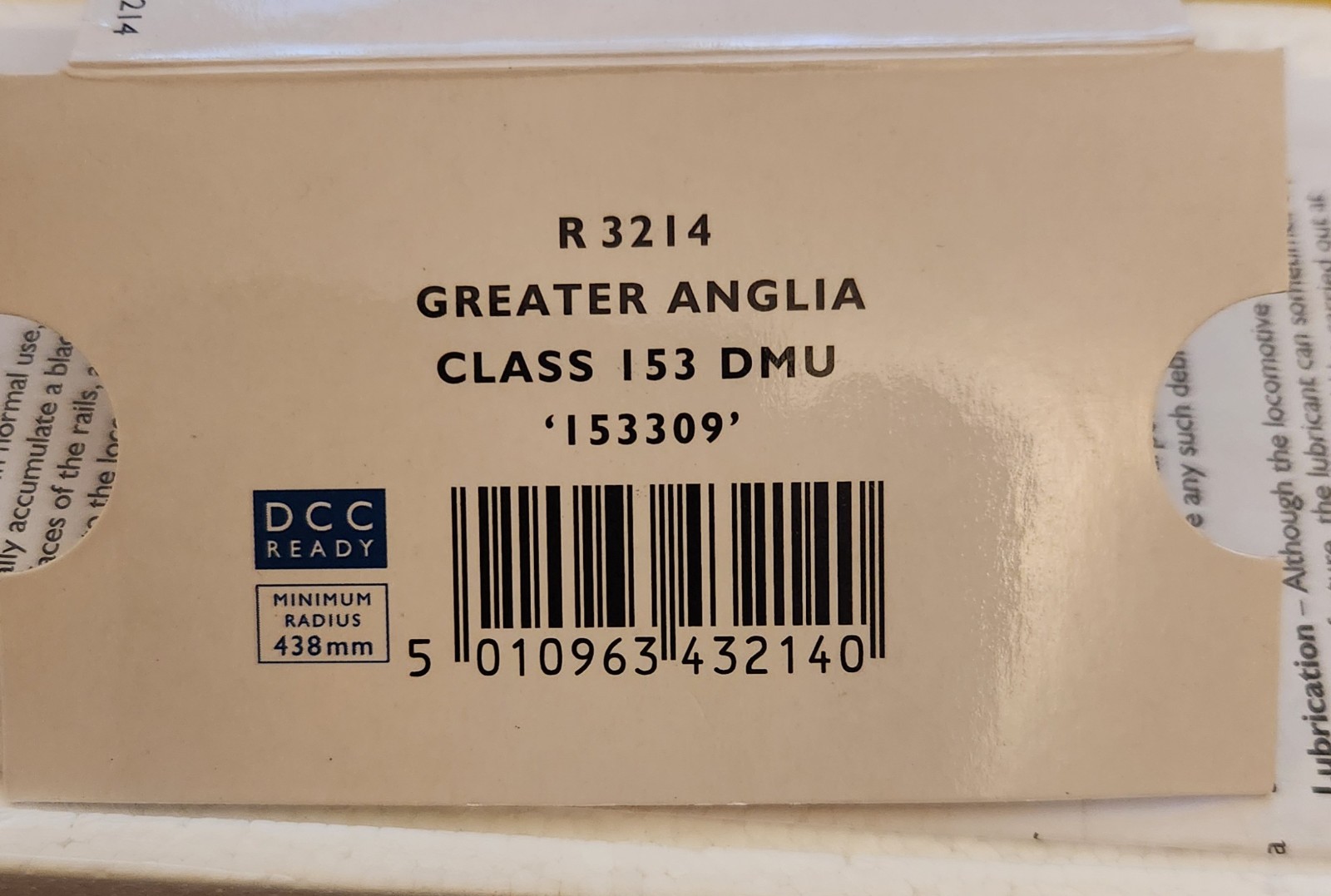 Hornby R3214 BR Class 153 DMU Greater Anglia + 2 Bachamann OO Track pcs Lot 3783