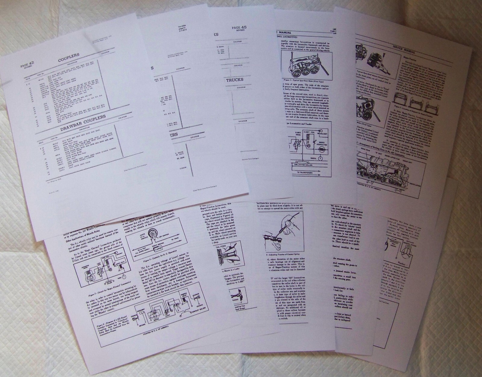 Lionel 1938-41 226E 2-6-4 Locomotive with 2226W Tender Service Manual