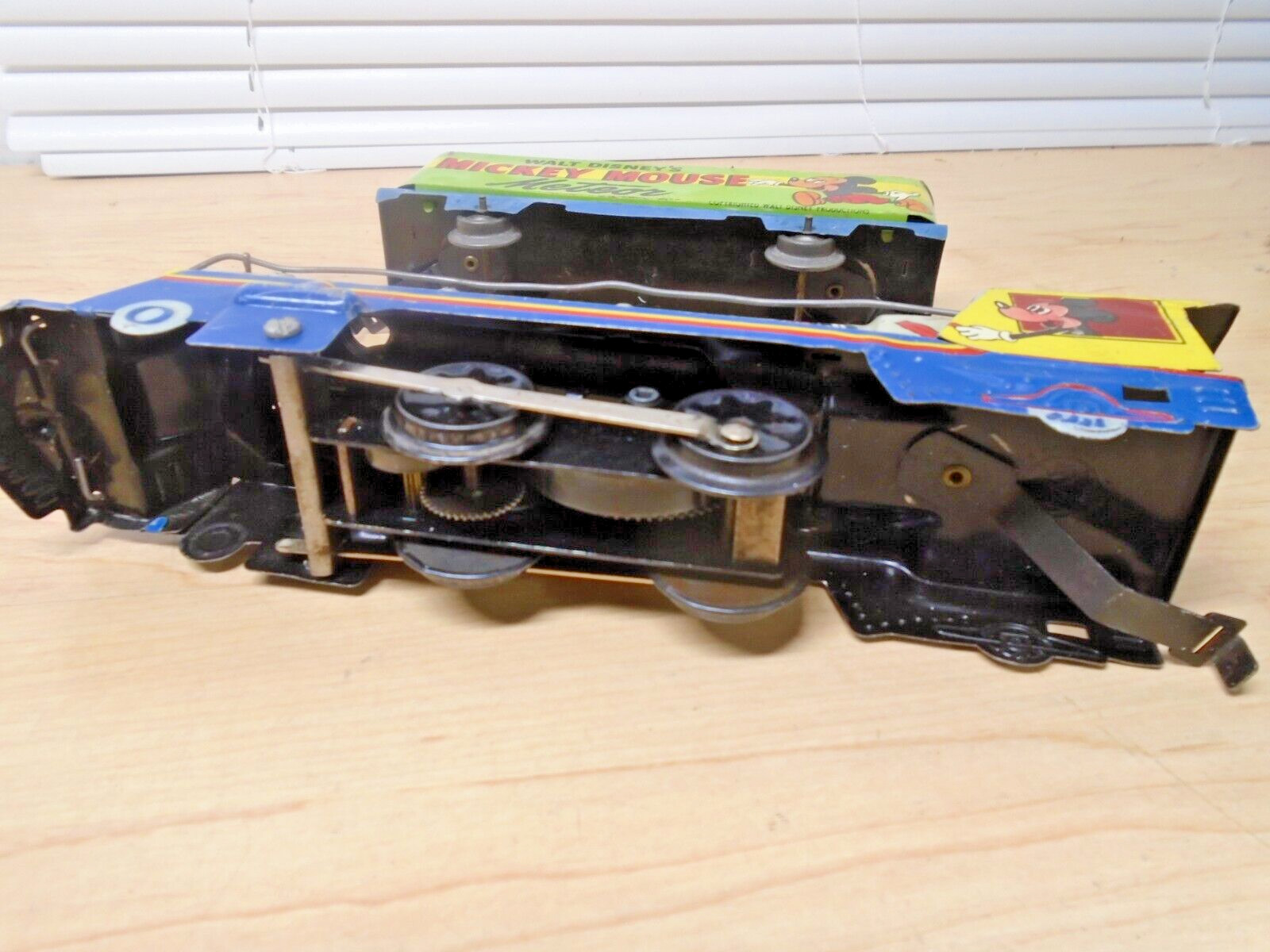 c50s Marx Disney Mickey Mouse O Ga Windup Loco 0-4-0 & Meteor Tender w/Key Runs