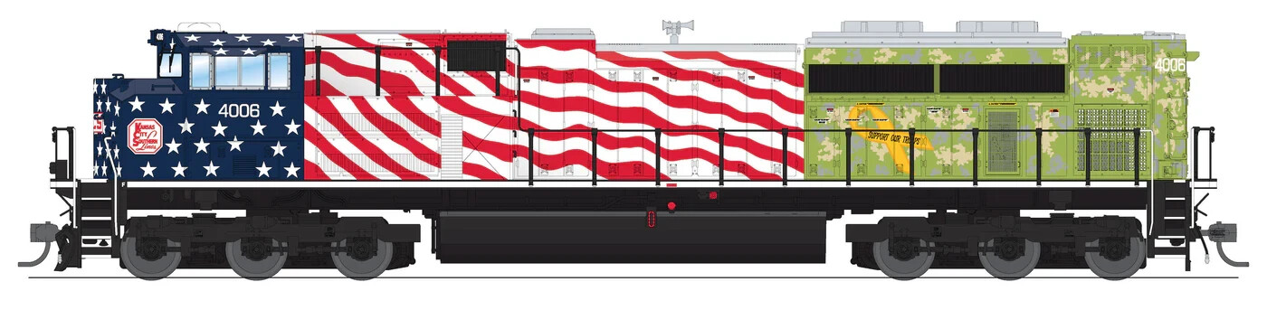 BROADWAY LIMITED 8678 HO EMD SD70ACe KCS 4006 Paragon4 Sound/DC/DCC,SMOKE