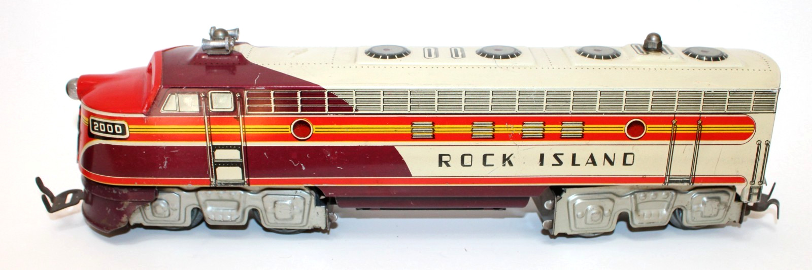 Unique Art O Rock Island 2000 F7 Diesel Locomotives Powered and Dummy 1950 Xlnt