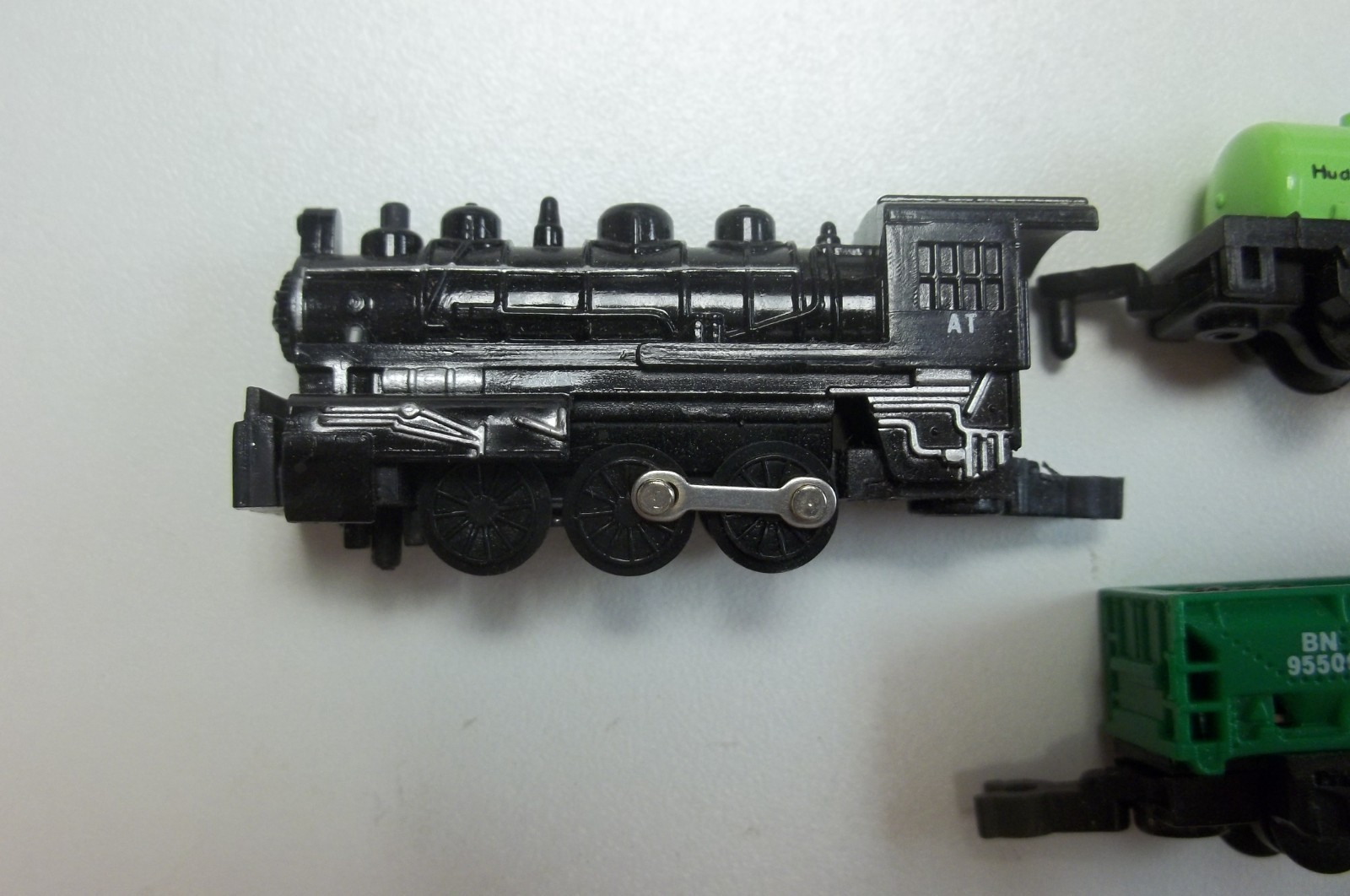 Steam locos and cars for display. Very small.