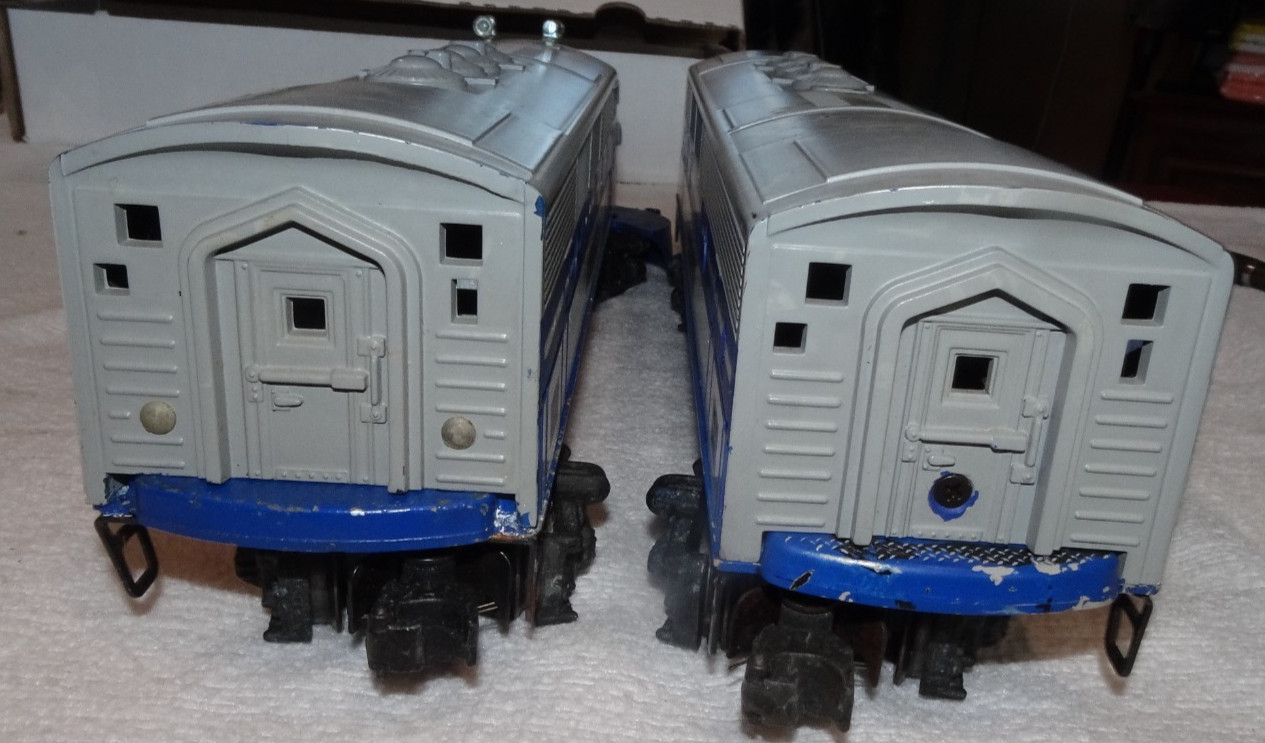 POSTWAR LIONEL 2240 WABASH, AB, F3 DIESEL LOCOMOTIVE SET, C-7 EX, RUNS FINE