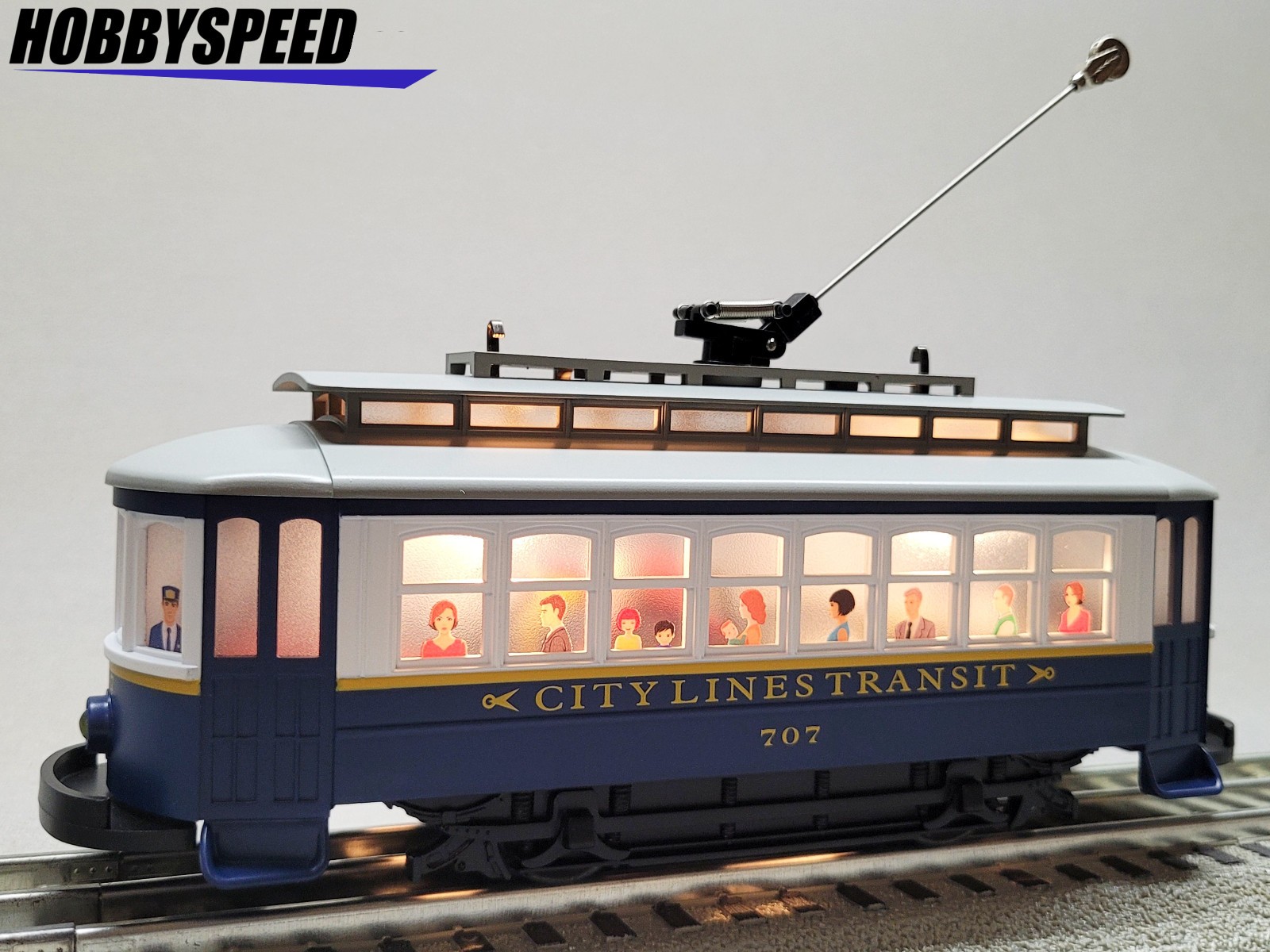 MTH RAILKING CITY LINES TRANSIT BUMP N GO TROLLEY O GAUGE street car 30-5257 NEW