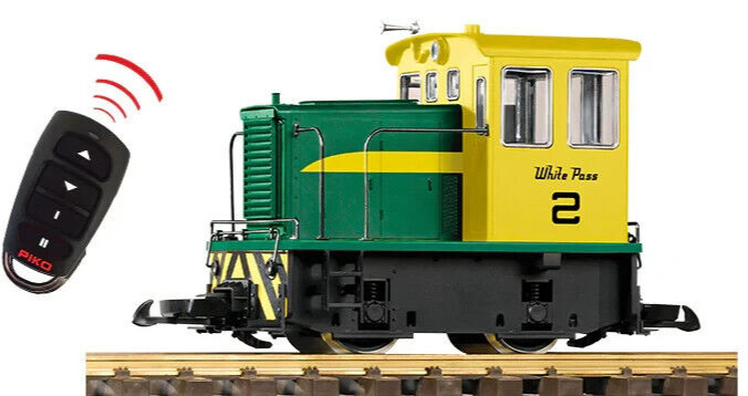 PIKO ~ G Scale ~ WP&YR 25-Ton Diesel Loco ~ Battery R/C W/Sound ~ 38514
