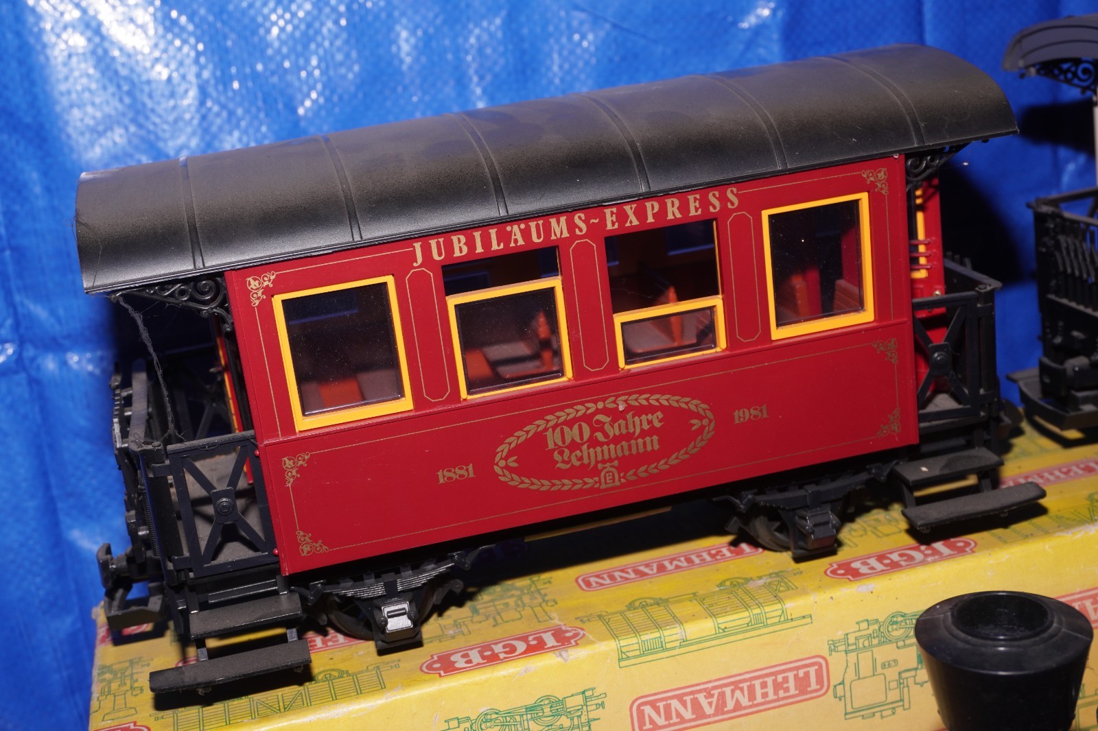 LGB G Gauge Steam Locomotive Set Stainz 1-2 Cars + Track “100 Years Lehmann” OVP