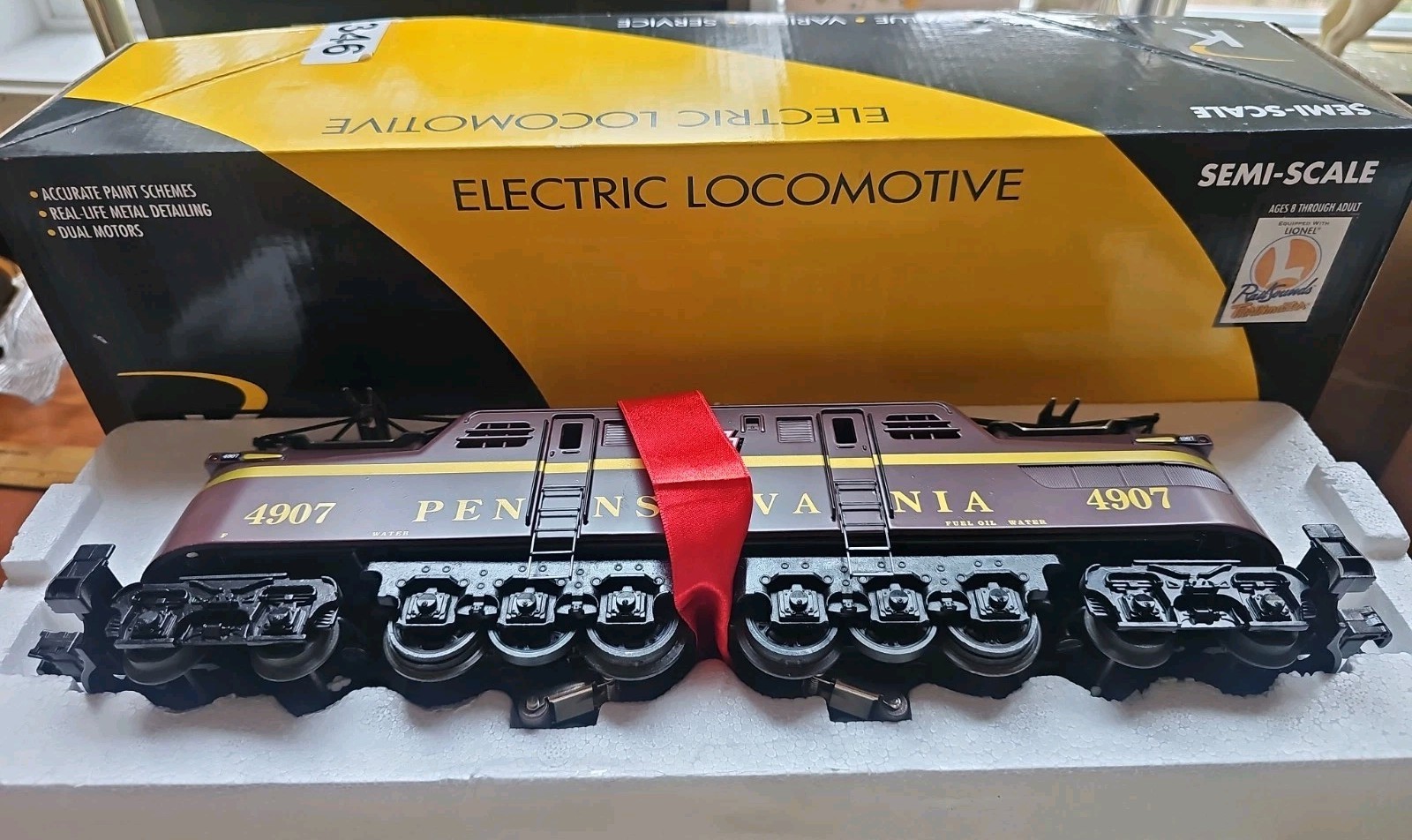 K-LINE K2780-4907 PRR GG1 TUSCAN SINGLE STRIPE LIONEL RAILSOUNDS -Open Box