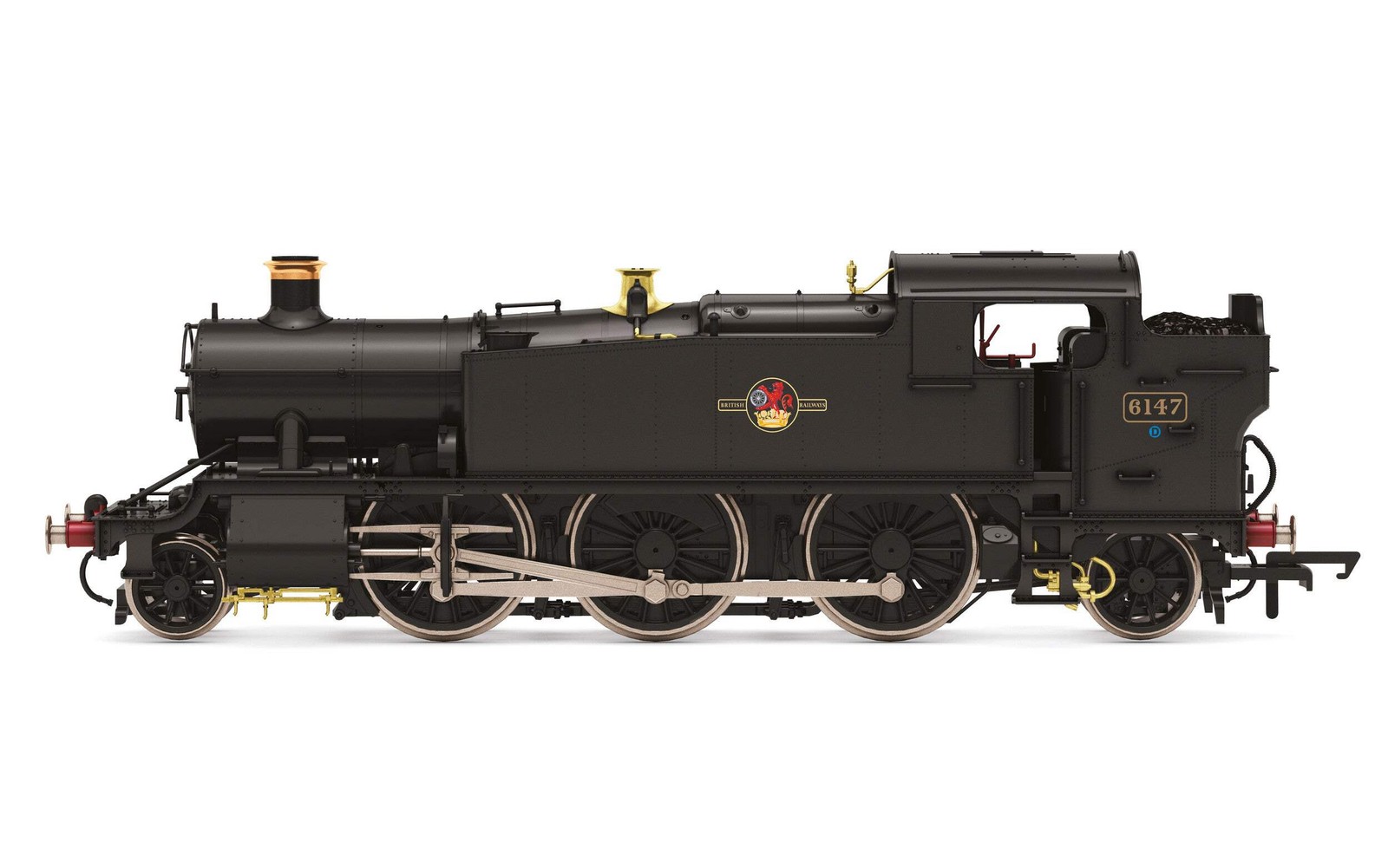 Hornby R3850 OO Gauge BR, 61XX Class ‘Large Prairie’, 2-6-2T, 6147 – Era 5