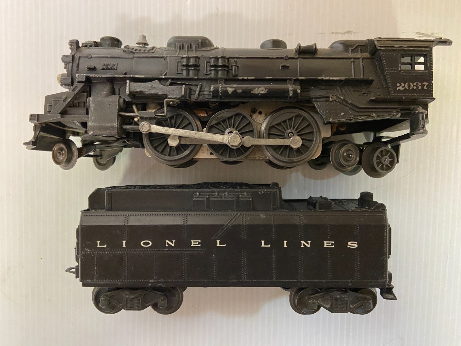 Lionel Postwar Adriatic 2037 steam engine & 6026W Whistling Tender TESTED/ VIDEO