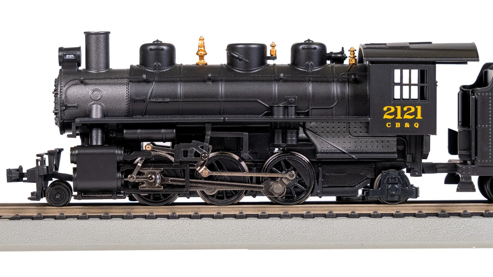 Bachmann 2-6-2 Prairie – Burlington #2121 (with smoke), HO Scale.
