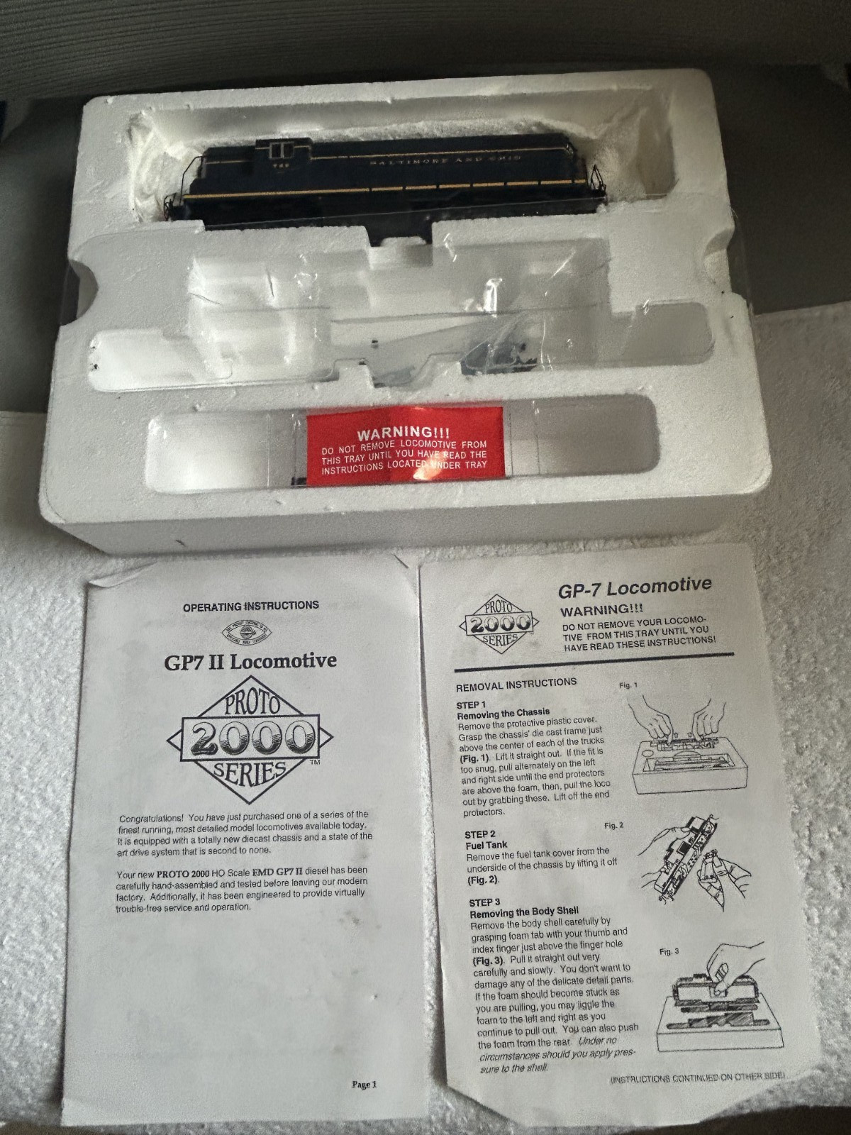 PROTO 2000 HO EMD GP7 Diesel Locomotive Baltimore & Ohio #722 DC Analog 23050