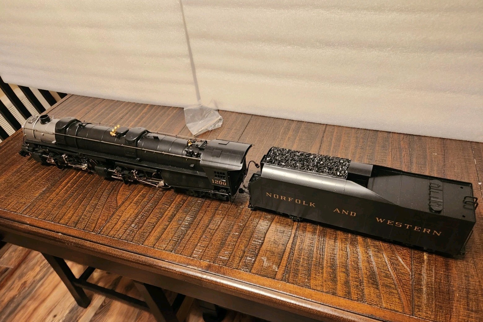 Vintage O-Gauge Brass 1200 Norfolk And Western Steam Locomotive & Tender RARE!!