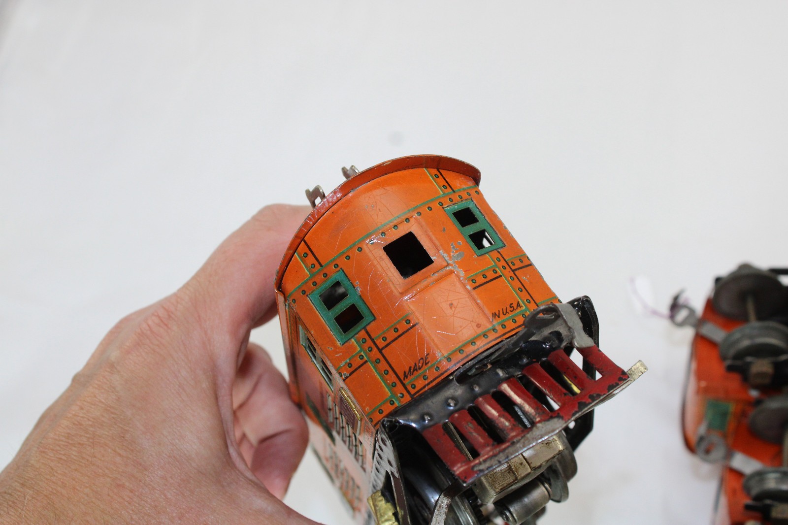 O Gauge – Pre-War American Flyer – Paul Revere Boxcab Set – Orange