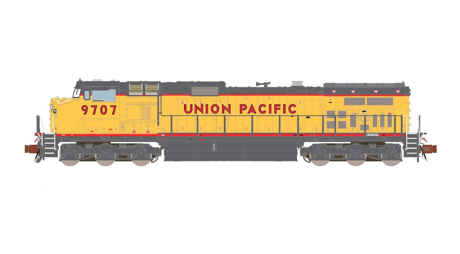 ScaleTrains Rivet 38725 N Scale GE DASH 9 Diesel Union Pacific UP 9714 DCC & Sou