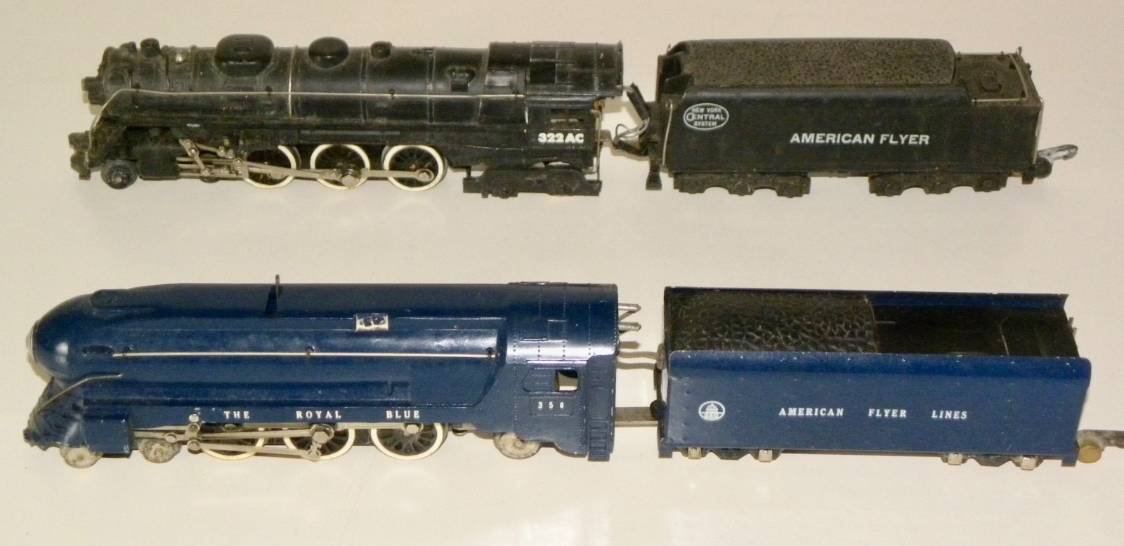 American Flyer 322AC 4-6-4 Steam Loco & Tender ~ The Royal Blue ~ Parts / Repair