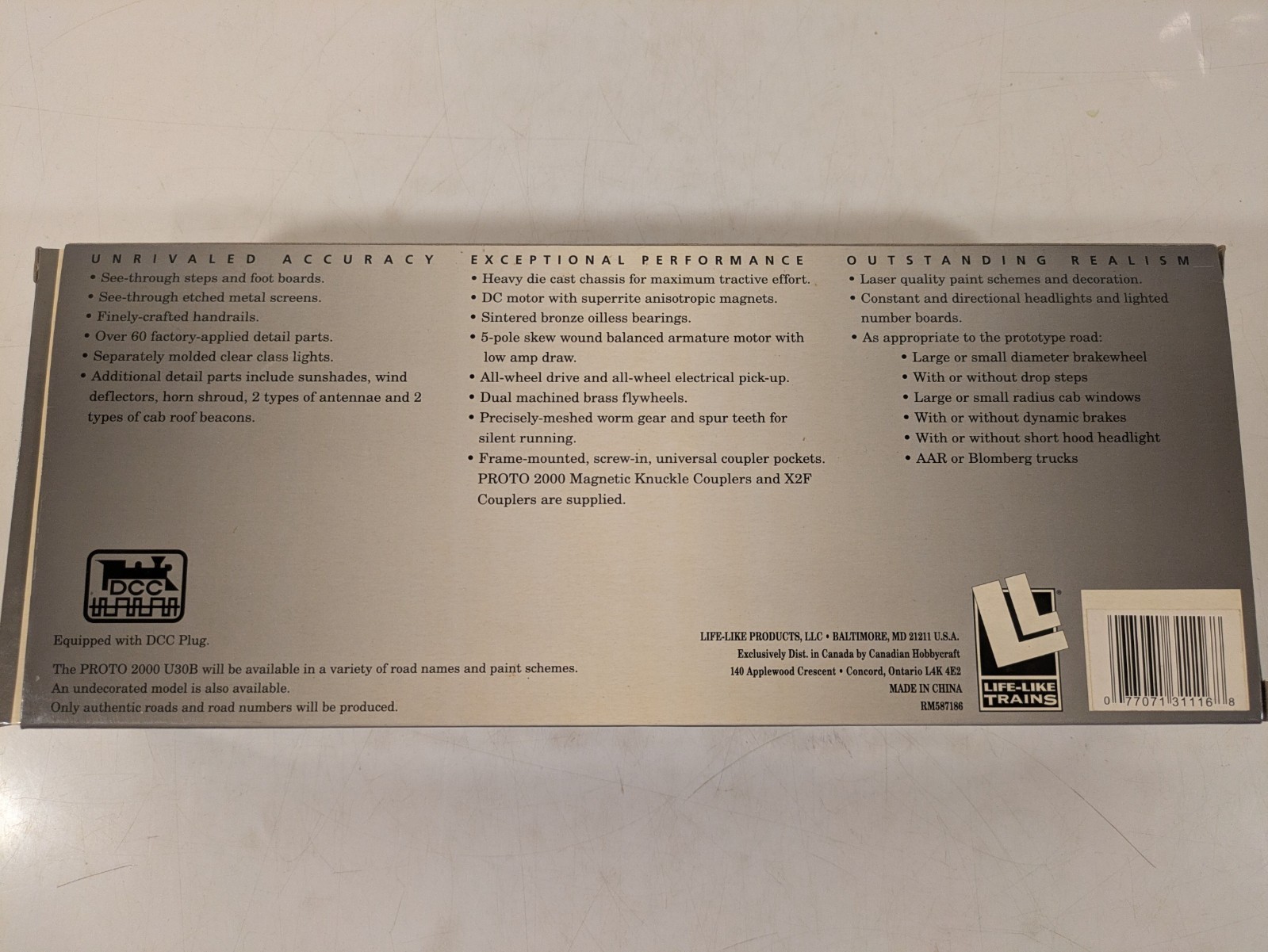 HO GE U30B SAL Seaboard Air Line DCC Ready NIB NOS # 31116