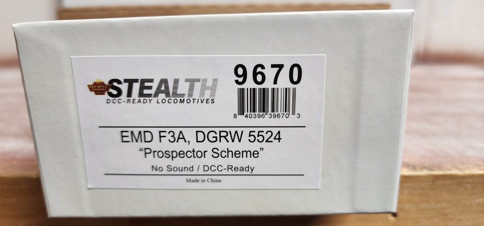 Broadway Ltd HO 9670 Denver & Rio Western RR EMD F3A 5524 Stealth DCC Ready