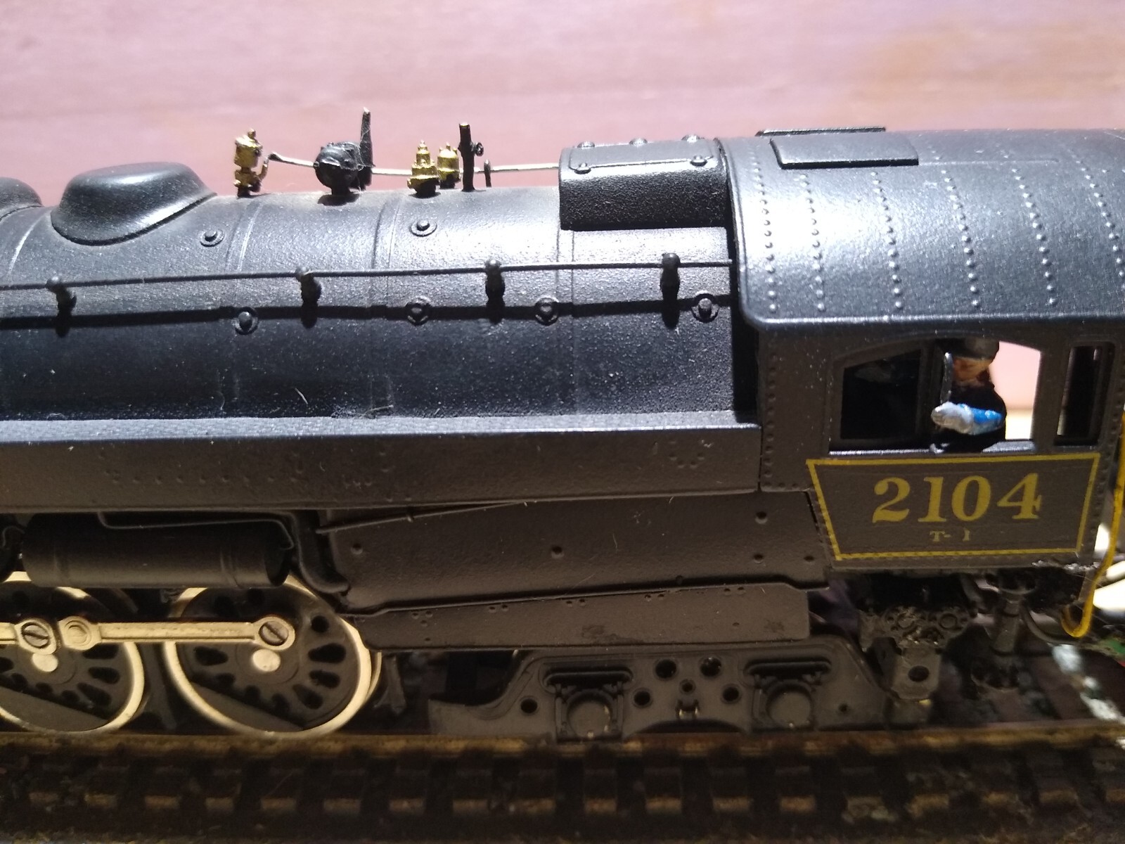 HO Custom NJ Brass Reading Co 4-8-4 T1 Northern PFM Sound Rev HL/BL Fire Box Lt