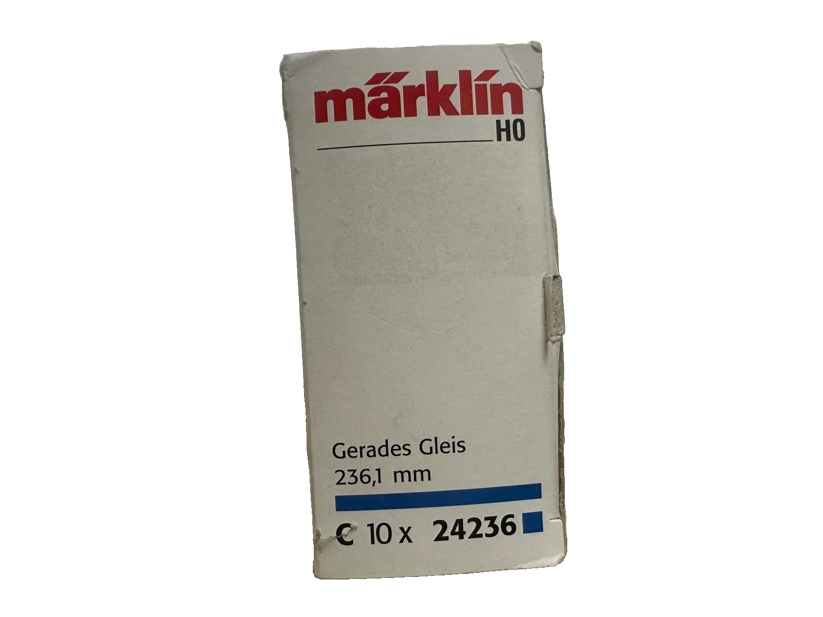 Märklin H0 24236 Straight Track 10-Pack (236.1 mm) In Original Packaging