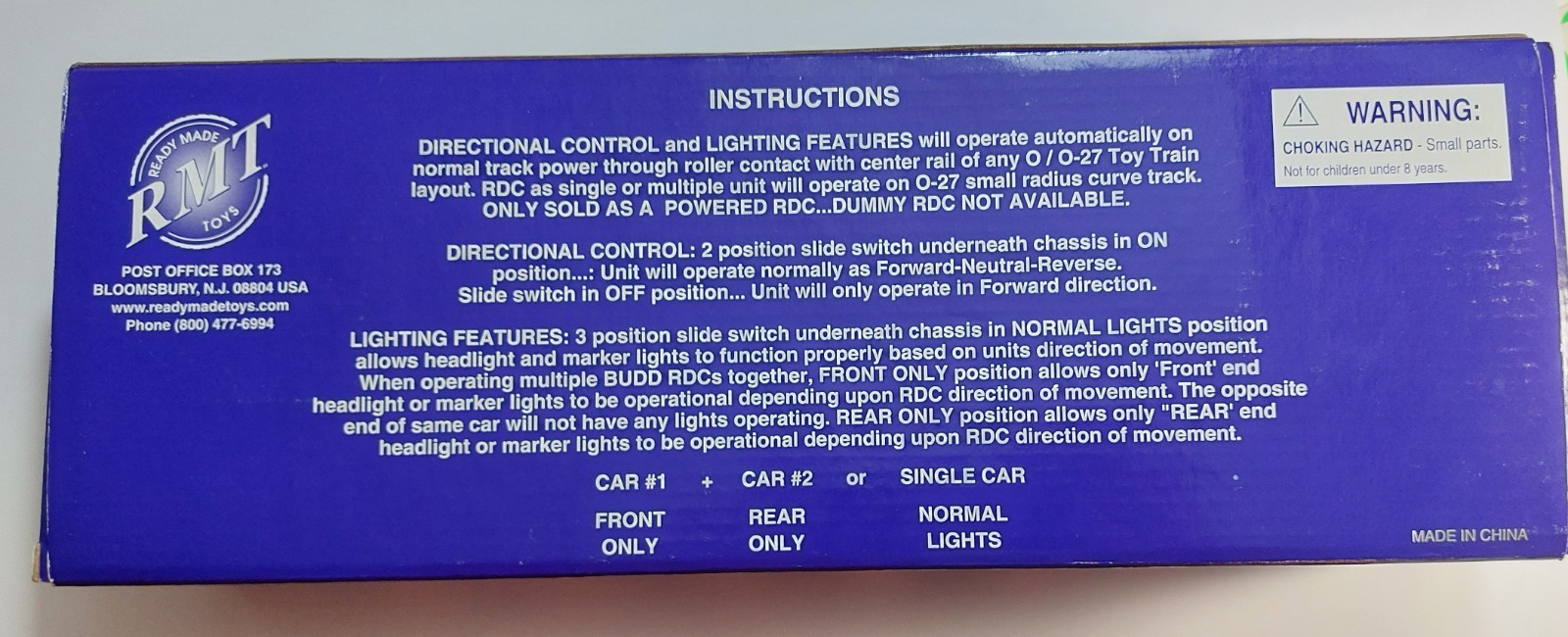RMT O Gauge No.9161 Reading Company Wall Street RDC Rail Diesel Car UNOPENED