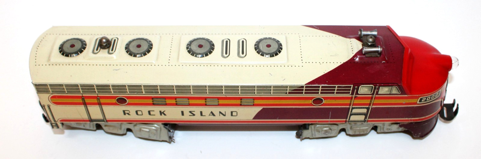 Unique Art O Rock Island 2000 F7 Diesel Locomotives Powered and Dummy 1950 Xlnt
