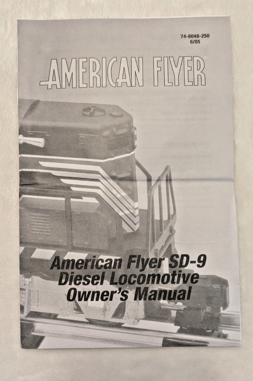 American Flyer SD9 Diesel 6-48065, S Gauge, diecast frame and trucks -NEW IN BOX