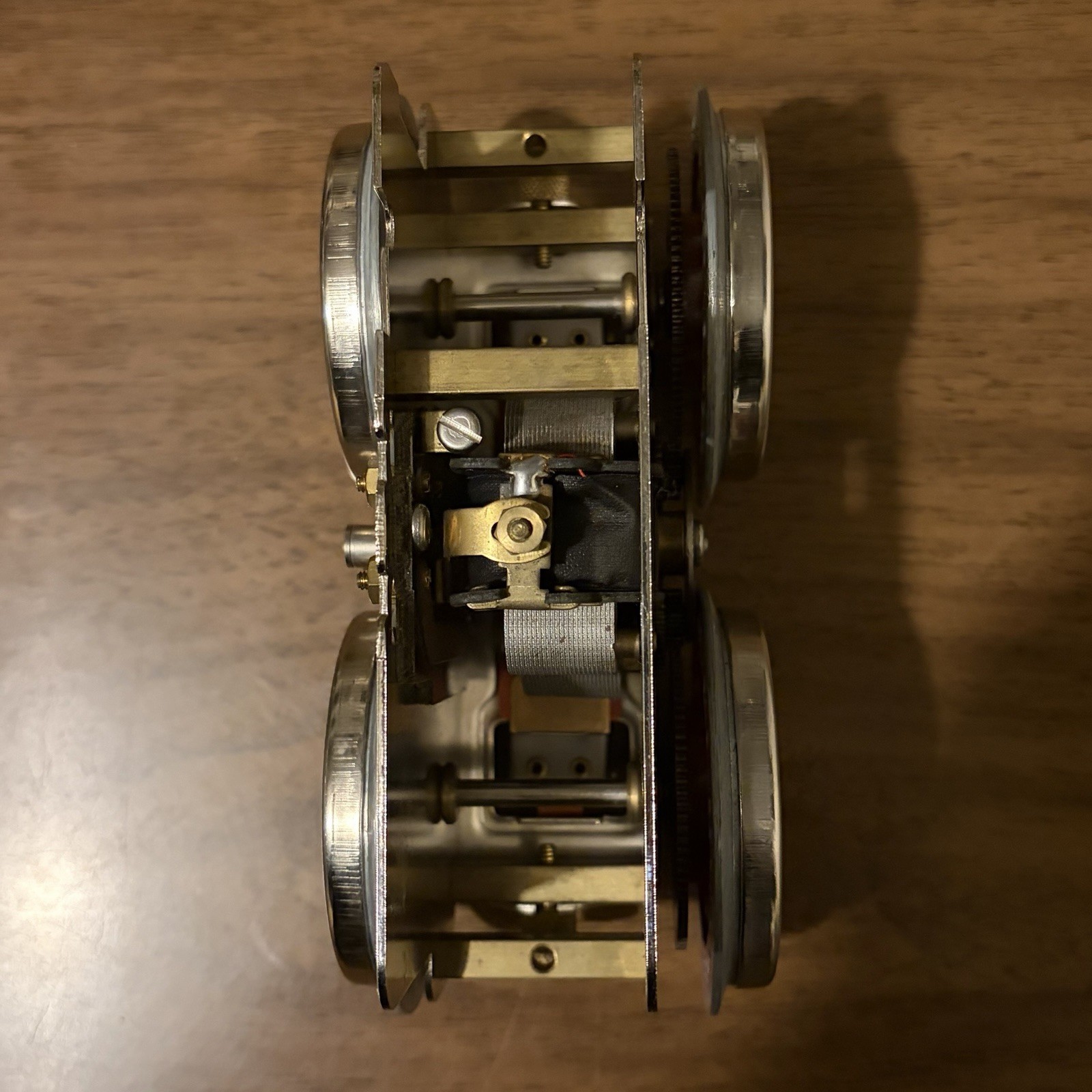 Vintage Model Locomotive Drive Chassis Motor Assembly Red Spoke Wheels