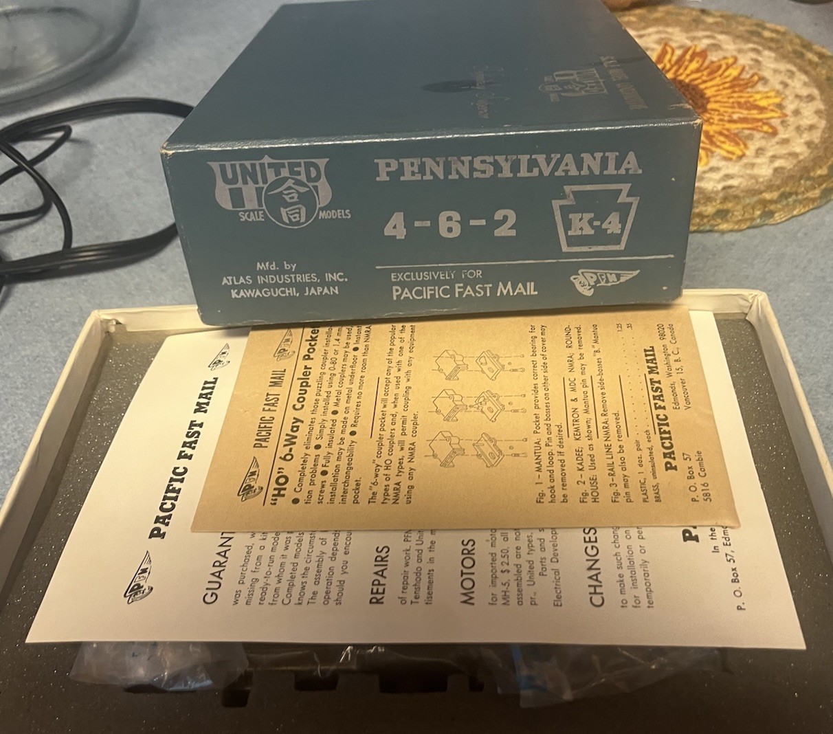 United Scale Model Atlas Ind. Japan 4-6-2 K-4 HO Scale Steam PFM W/Tender Box