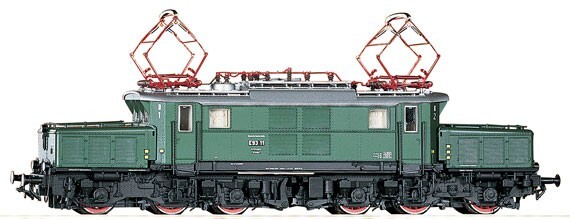 PIKO 51090 E 93 11 Green Livery, Black Frame, Red Wheels, DB