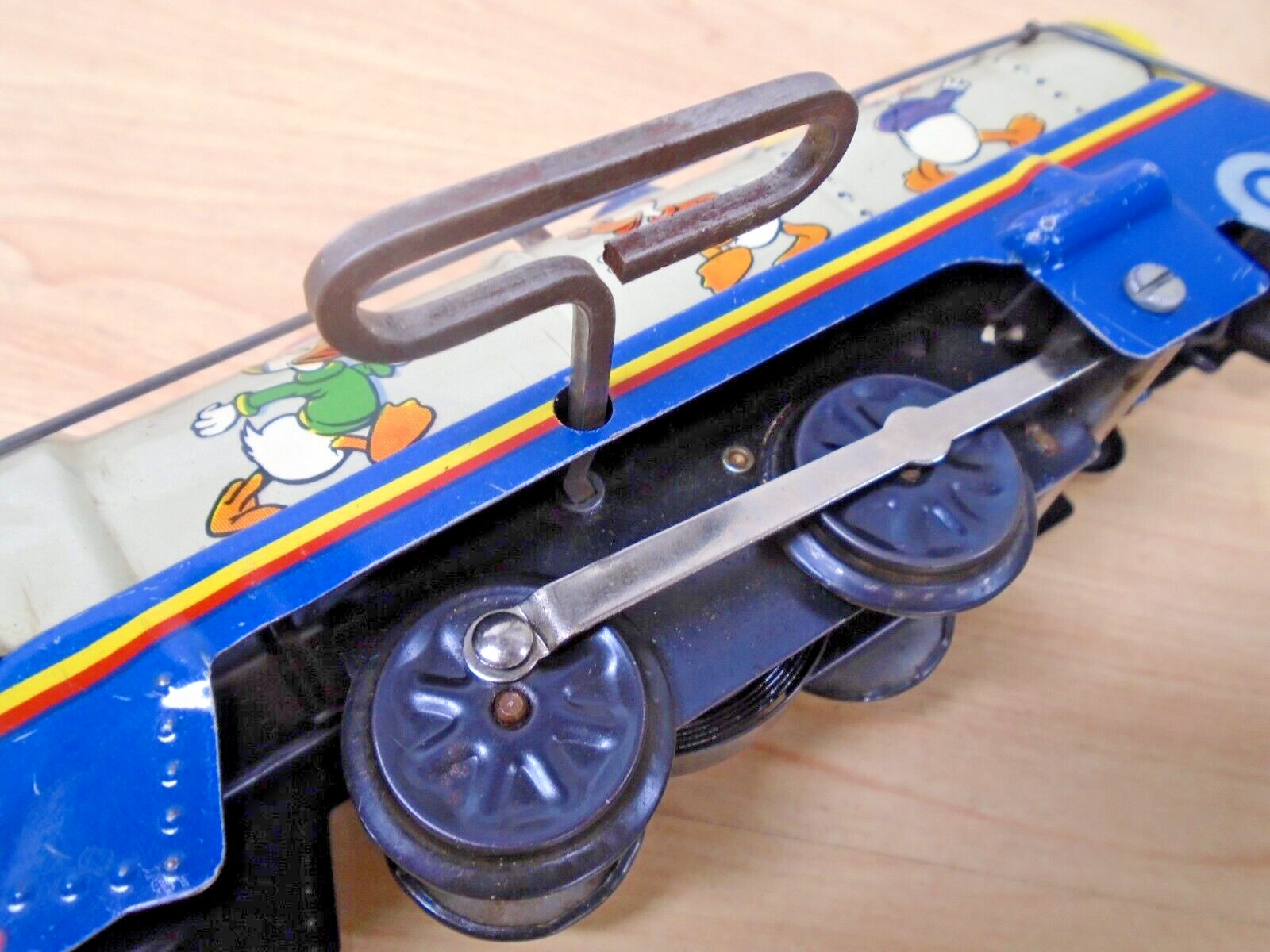c50s Marx Disney Mickey Mouse O Ga Windup Loco 0-4-0 & Meteor Tender w/Key Runs