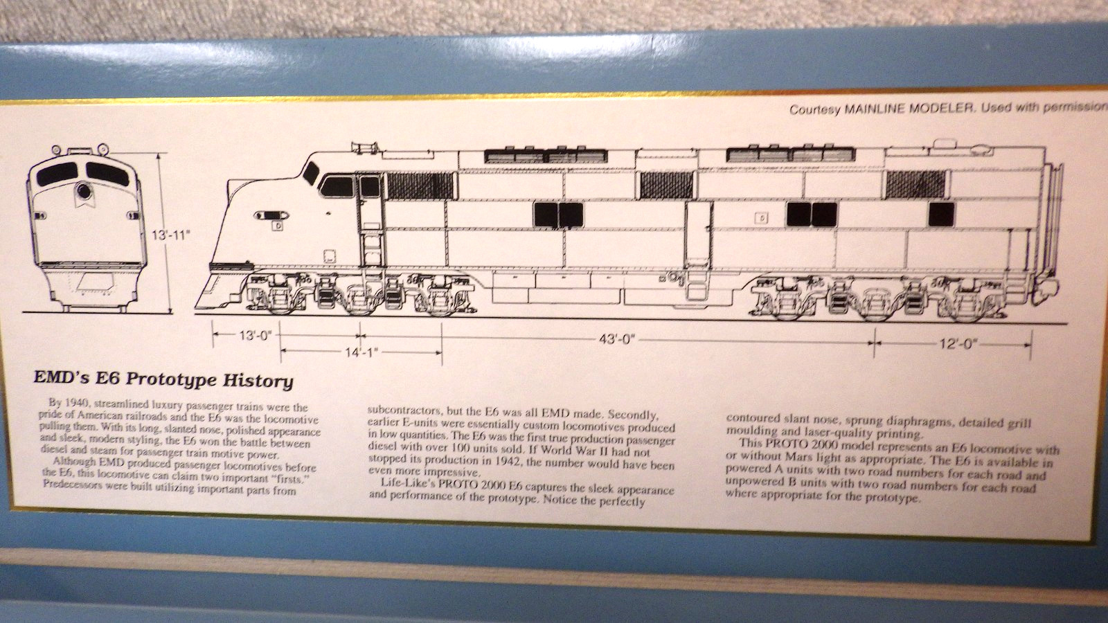 HO-Proto 2000 E6A POWERED Locomotive & Unpowered E6B in Box UP #987 * Runs Slow
