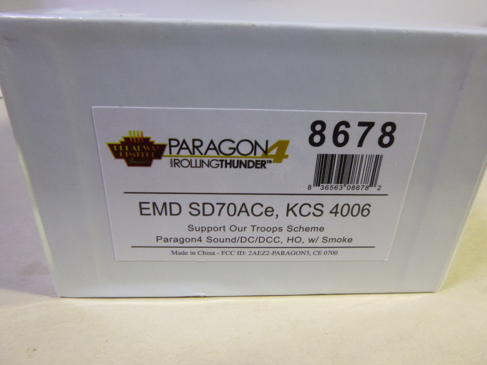 HO Broadway Limited – SD70ACe, KCS-SUPPORT OUR TROOPS-Paragon4 DCC,SMOKE #4006