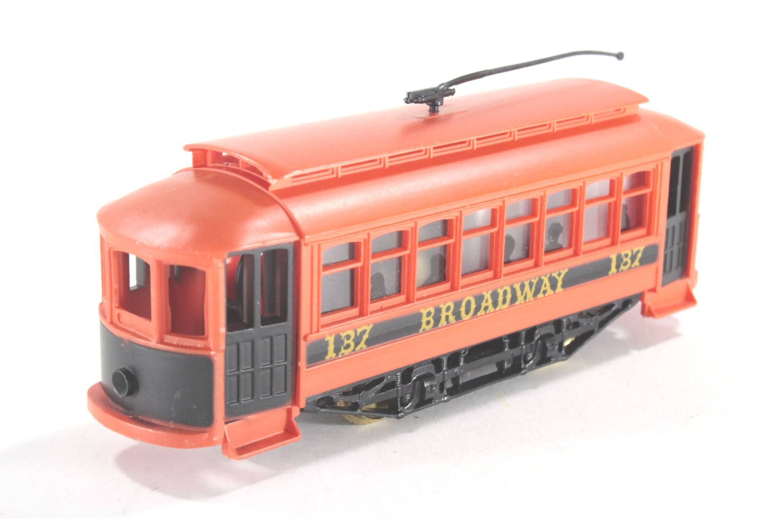HO Scale Tyco “Broadway” Powered Unlighted Trolley Tested Operates Xlnt Cond