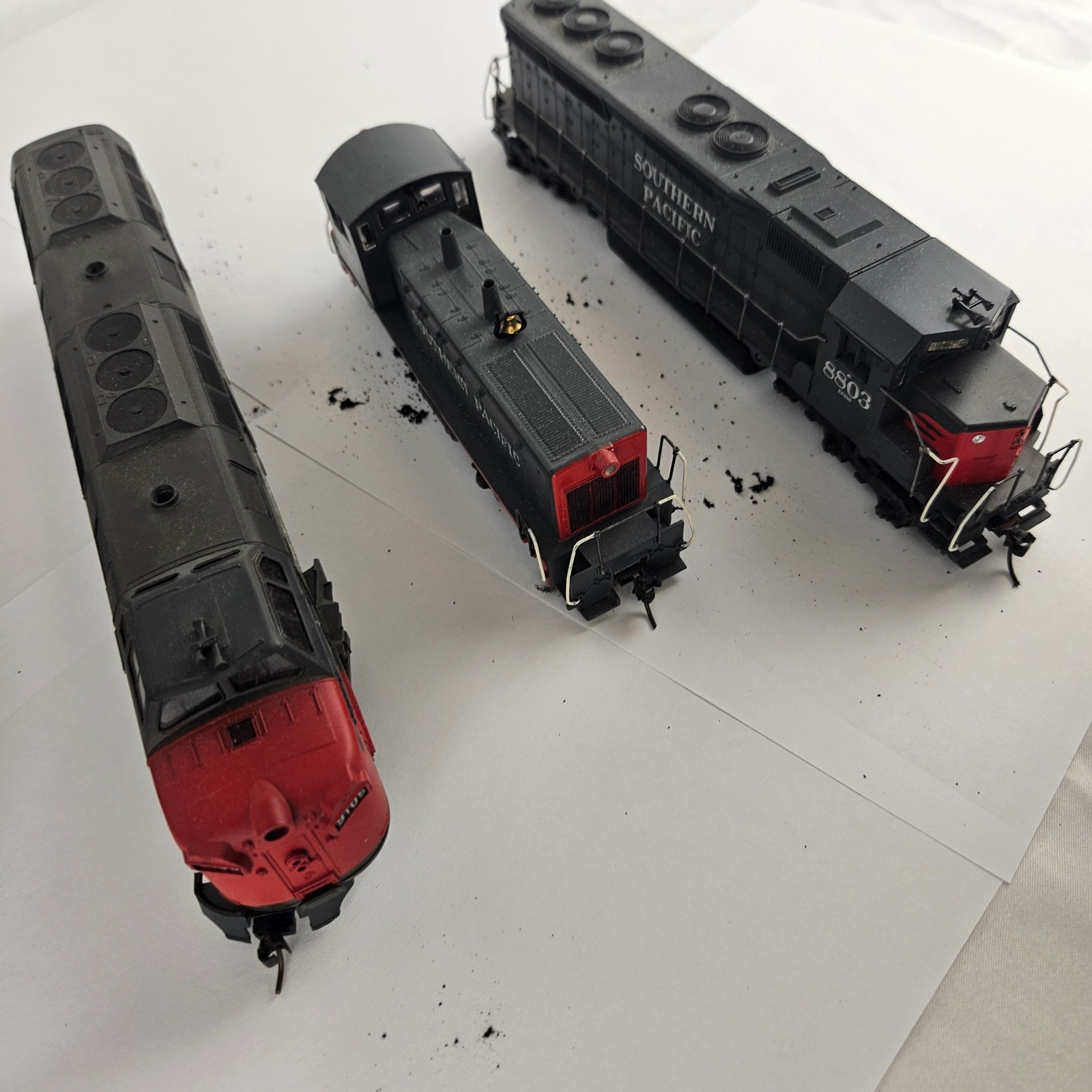Southern Pacific HO Train Railroad Used Locomotives Lot of 4
