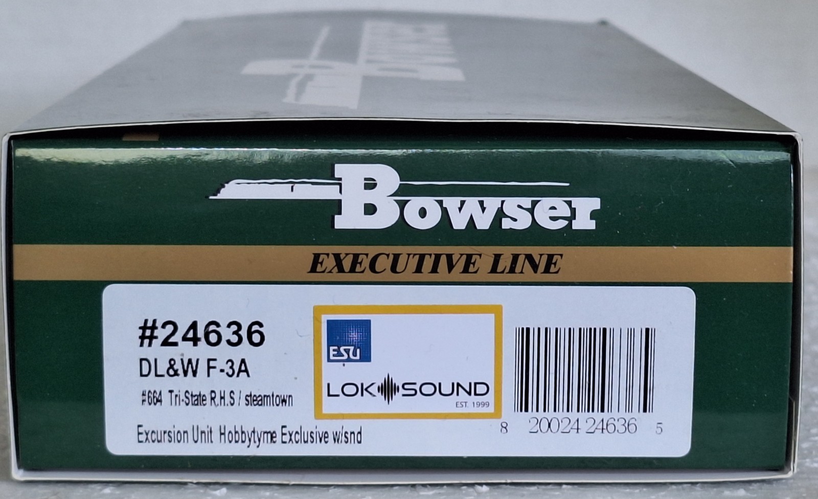 Bowser Exec Ln/Hobbytyme #24636 HO DL&W F-3A #664 Tri-StateRHS/Steamtown/LokSnd