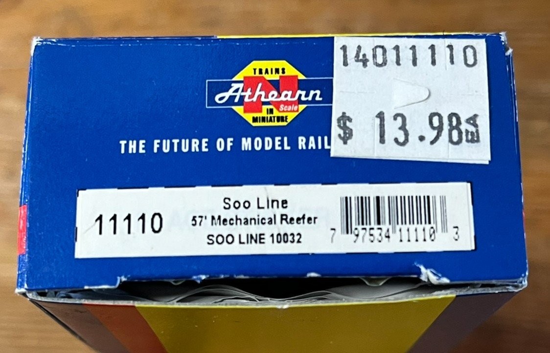 Athearn N Scale SOO LINE 57′ Mechanical Reefer #10032 Model Train Car 11110