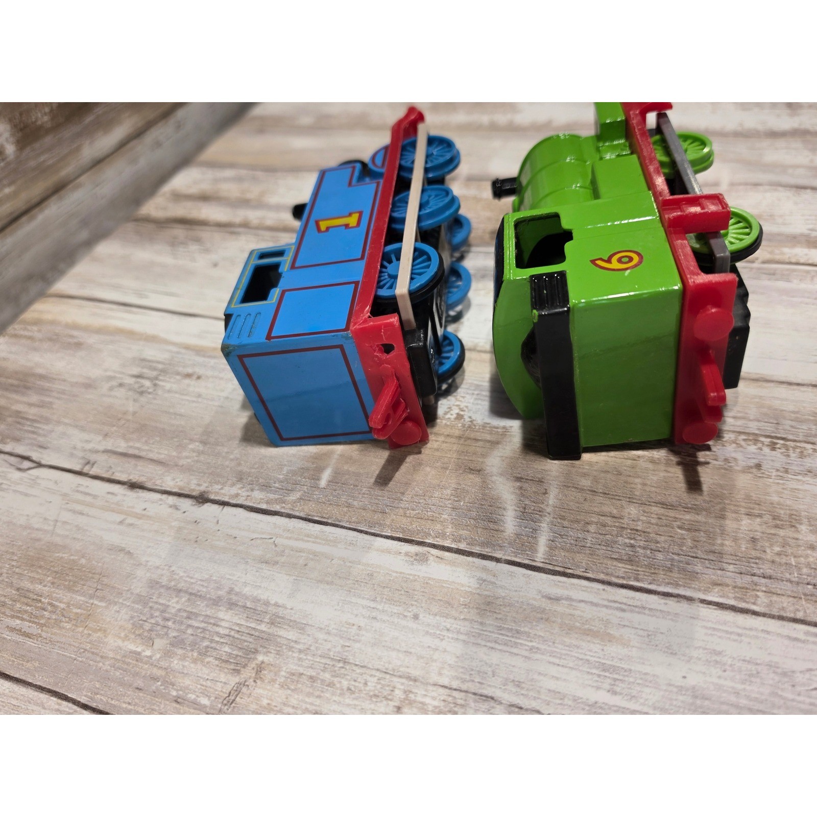 Vintage Thomas & Percy ERTL Toy Trains Blue Green 1990s Set READ