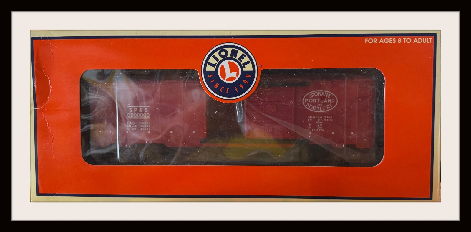 Lionel Seattle Portland &Spokane Box Car # 0000000 New Old Stock