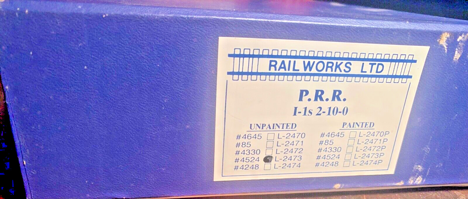 RAIL WORKS LTD. RARE UNPAINTED BRASS HO PRR I-1s 2-10-0 STEAM LOCO & TENDER