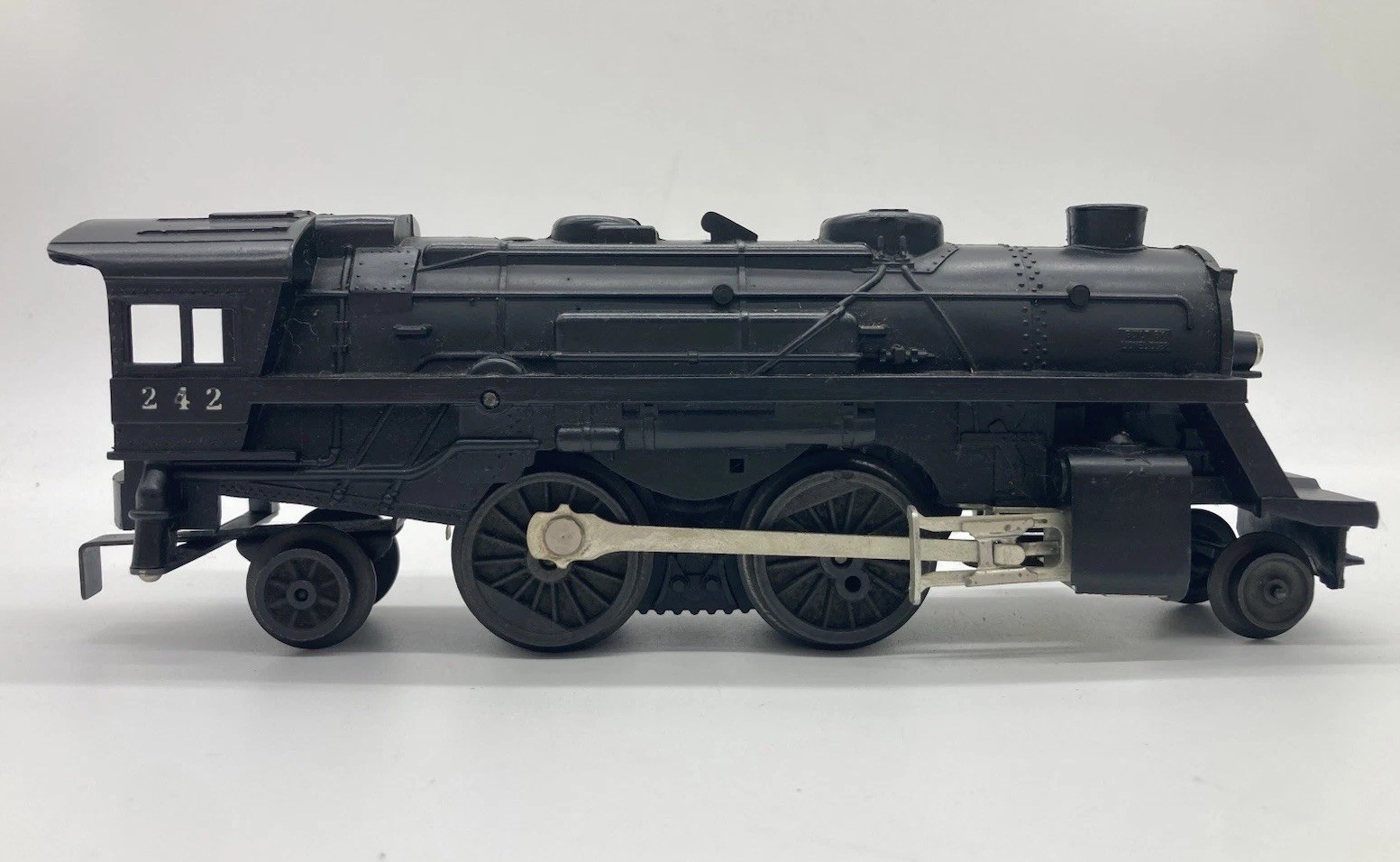 Lionel O Gauge #242 Scout Steam Locomotive 2-4-2 Black w/ Tender Caboose 3 Cars