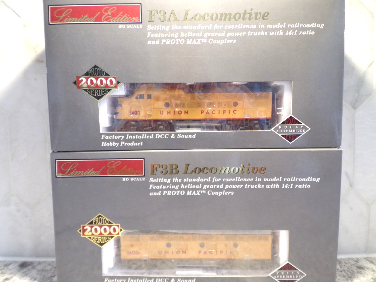 Walthers Proto 2000 HO Union Pacific F3 A&B UP #1407, 1408B DCC & SOUND