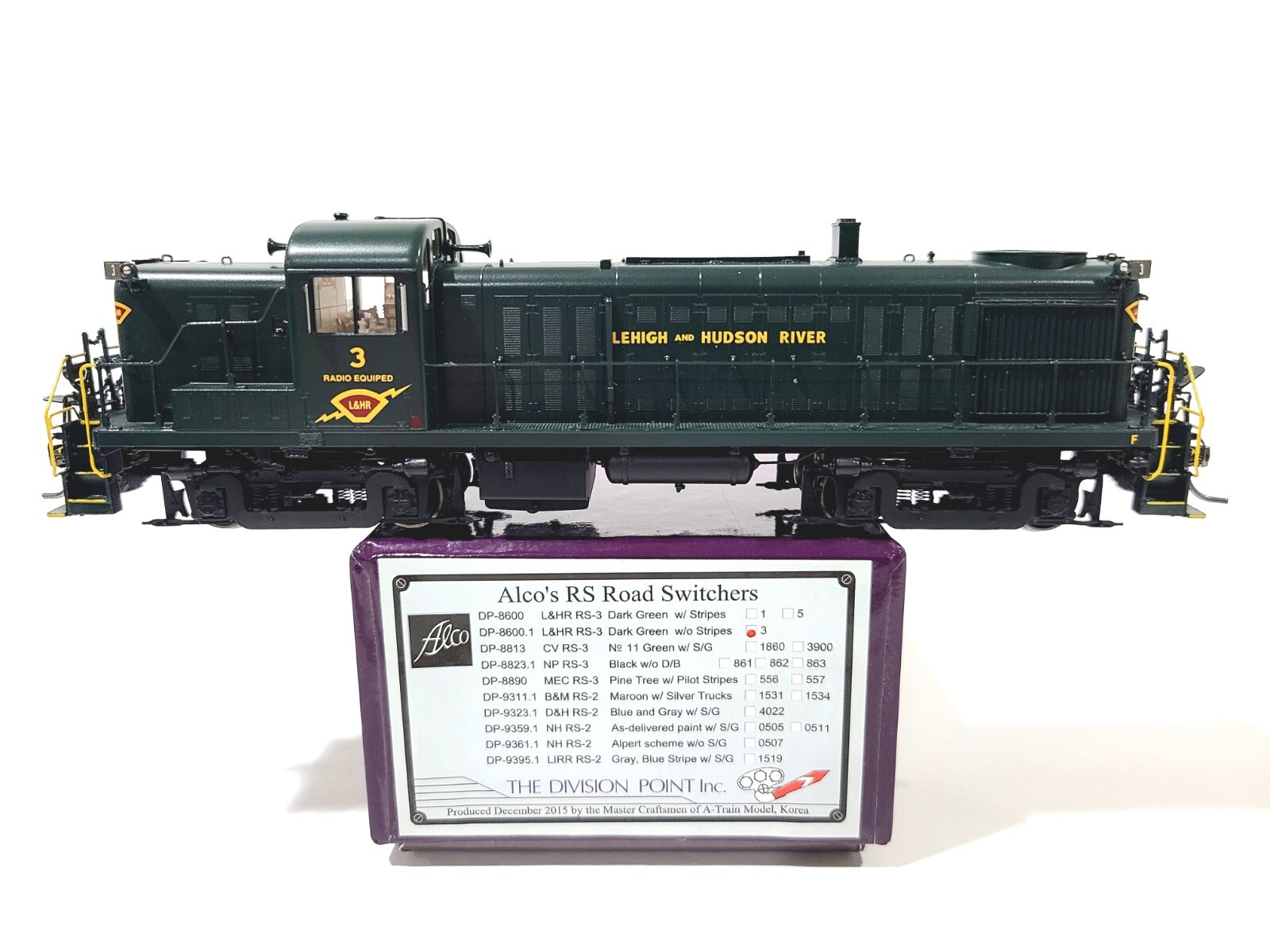 Division Point Ajin L&HR Alco RS-3 Lehigh and Hudson River #DP-8600.1 HO Brass