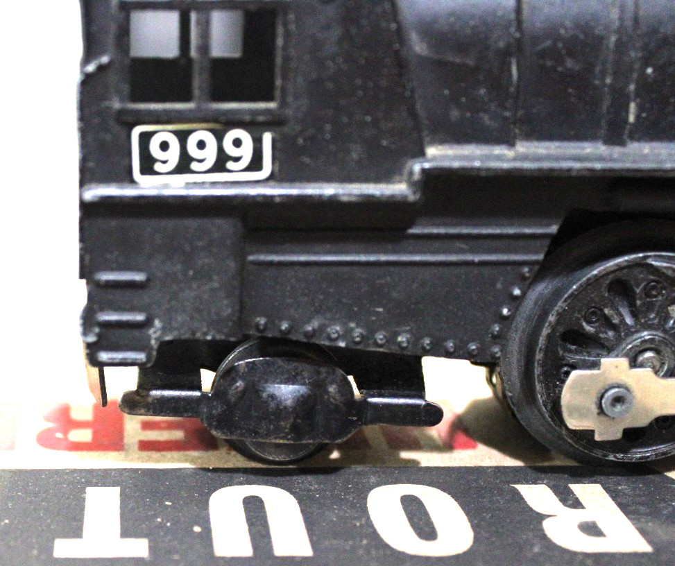 Marx 999 Electric 2-4-2, Black Die-Cast Locomotive – Solid Spoke Pilot (1947)