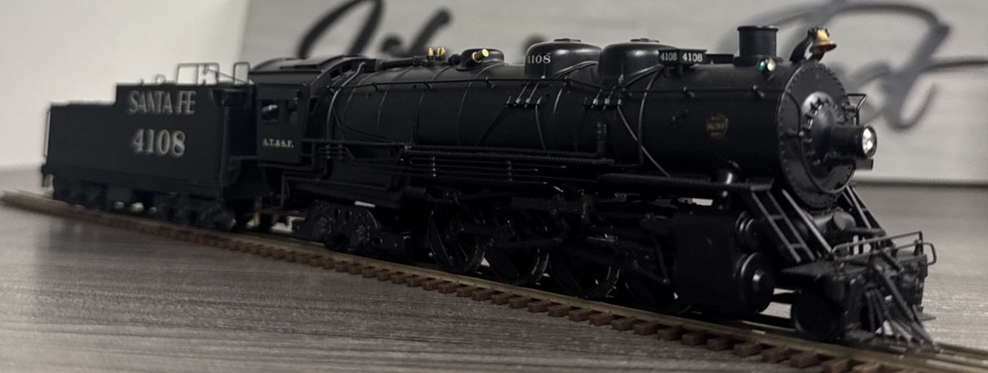 Pacific Fast Mail HO Brass Berkshire AT&SF 2-8-4 #4108 Custom Painted & Tested!