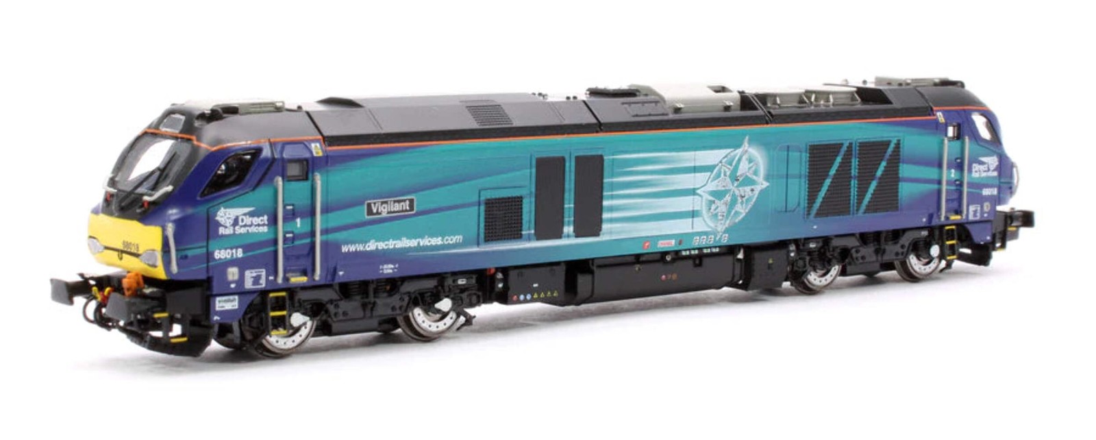 Dapol 2D-022-013S N Gauge Class 68 018 ‘Vigilant’ DRS Compass (DCC-Sound)