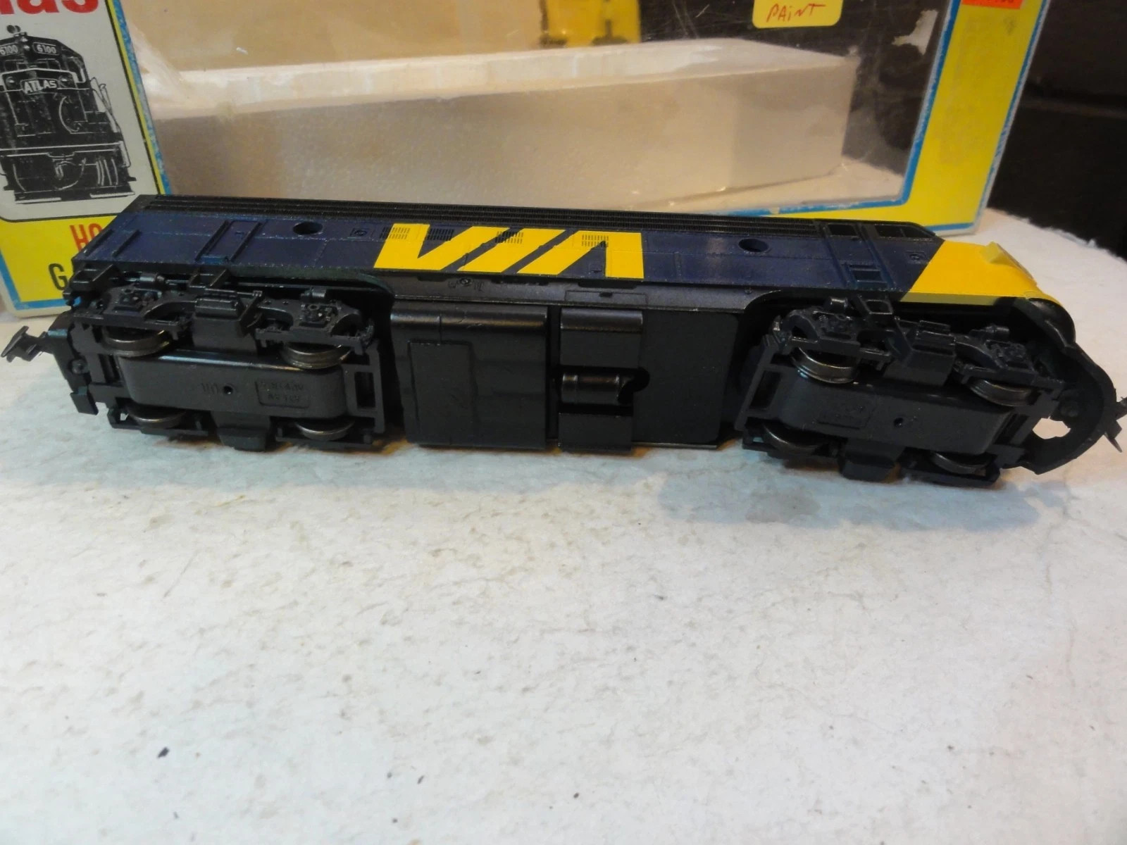 HO ATLAS CUSTOM PAINT VIA FP-7 DIESEL ENGINE, TESTED, OPEN BOX, RUNS WELL/SMOOTH