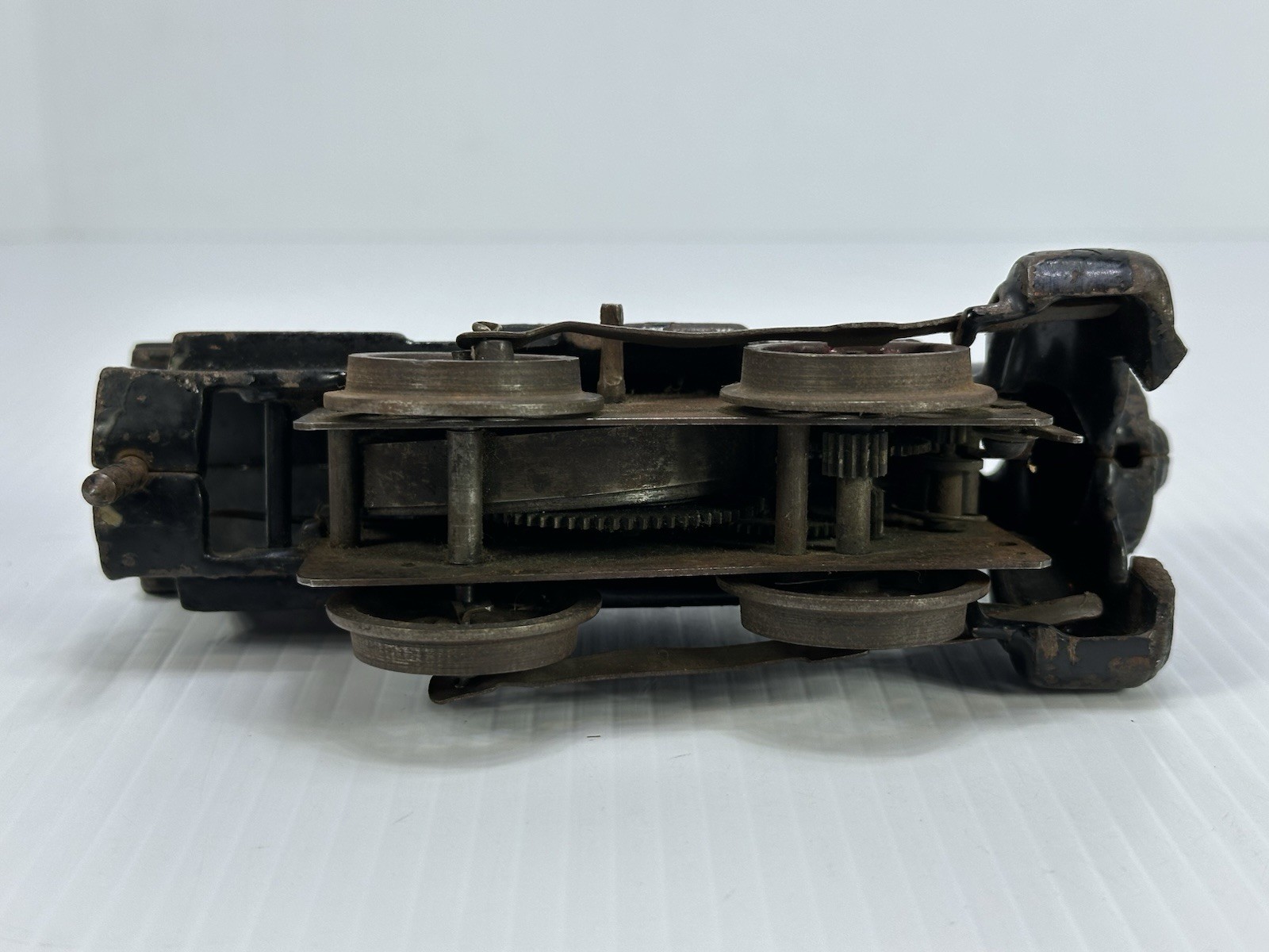 Antique Cast Iron Toy Windup Train Locomotive Grill Broken