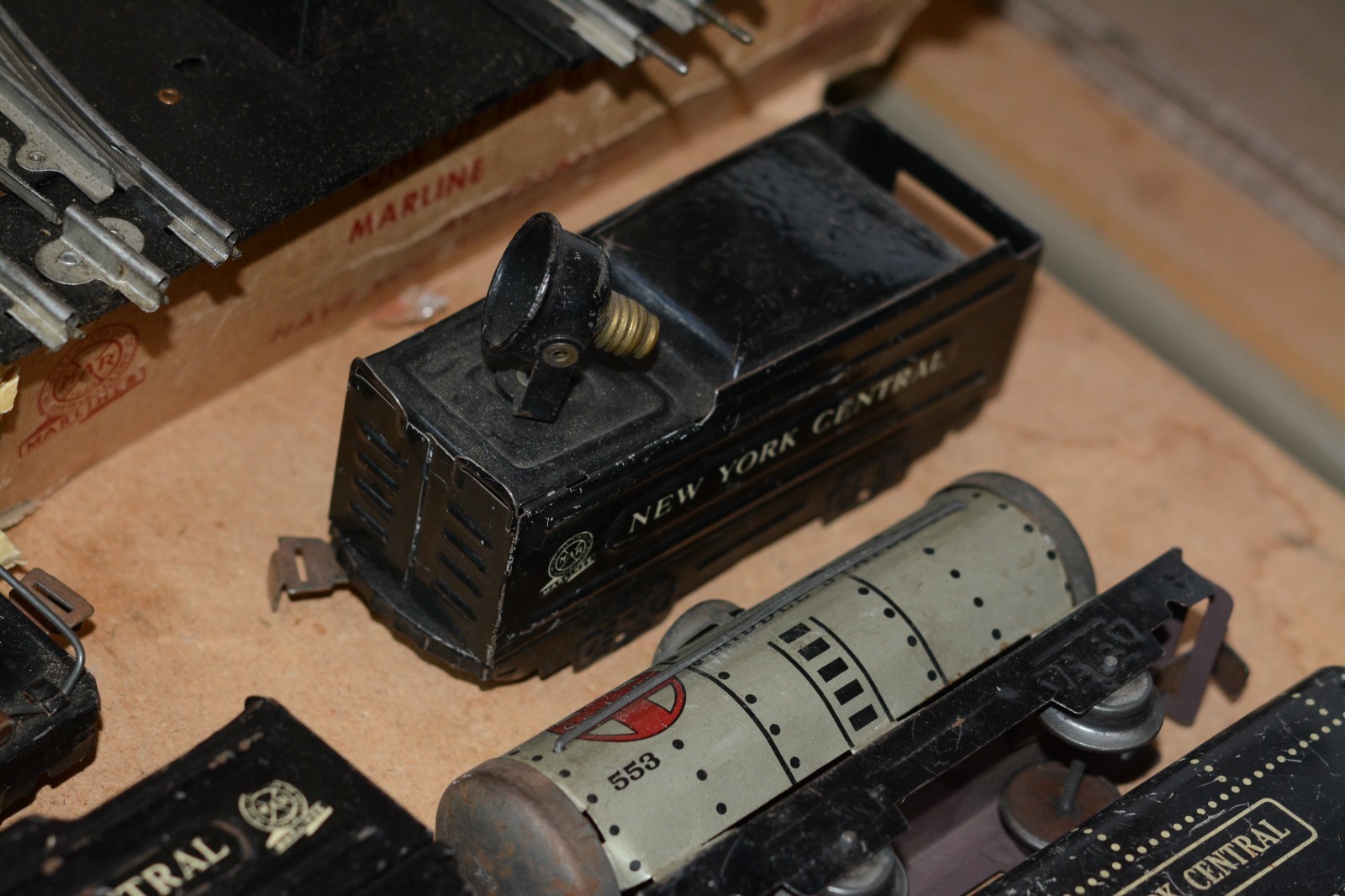 Railroad Model Trains. Lot of Vintage Pre-war Train Equipment