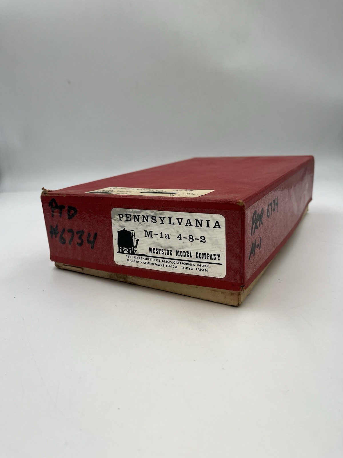 Ho Scale brass engine Westside Model Company Pennsylvania PTD #6734 M-1a 4-8-2