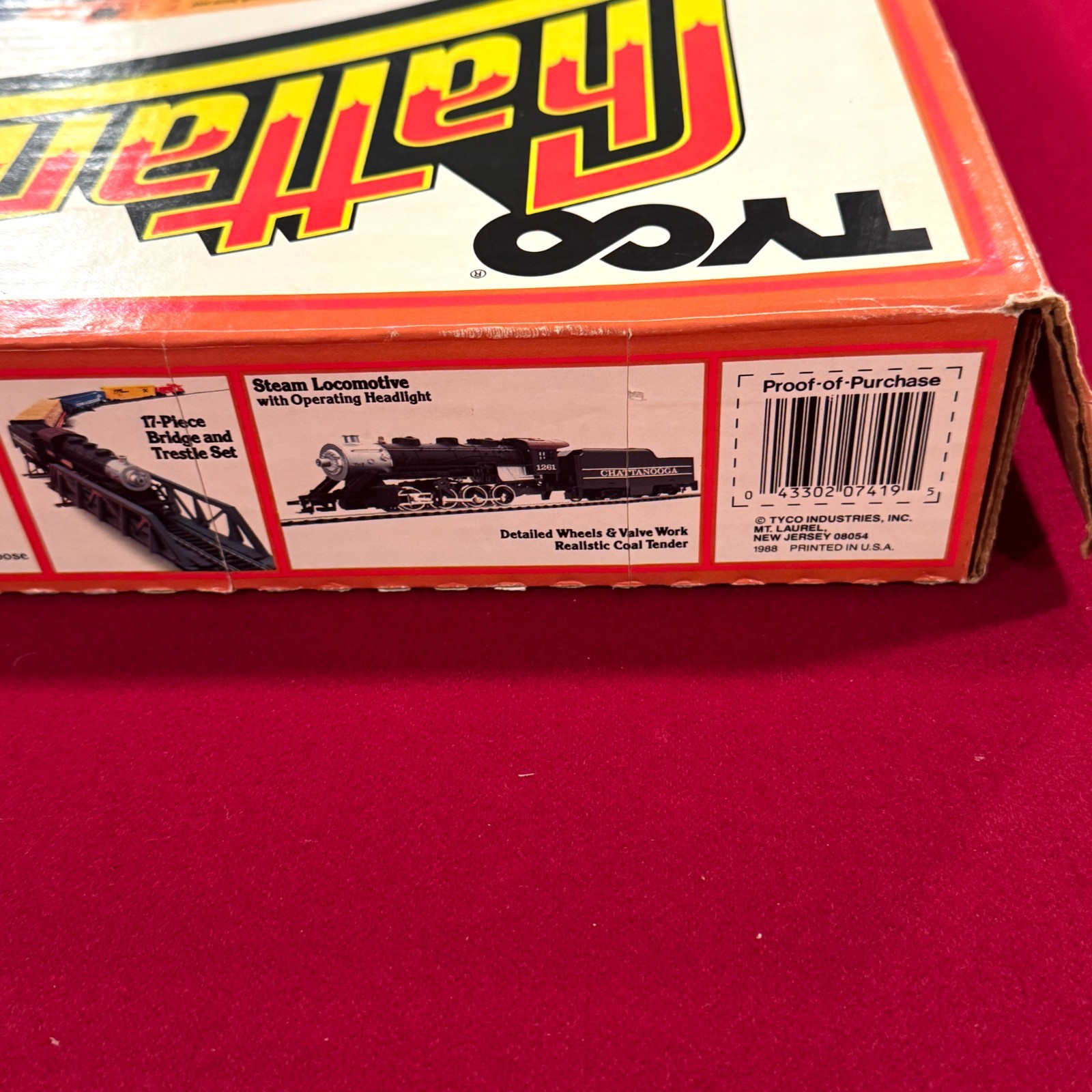 Vintage Tyco Chattanooga Steam Locomotive Set w/ Box Untested Good Condition HO